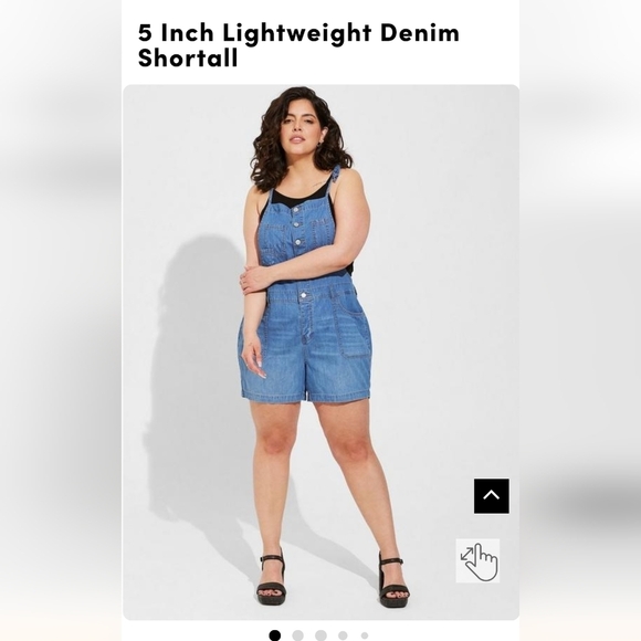 Torrid overalls, Lightweight Denim Short overalls, jumpsuit plus size 26 - Picture 2 of 6